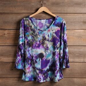 Parsley and Sage tie-dye style top - L